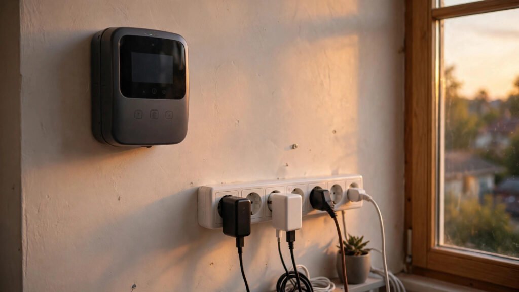 Smart electricity meter and power strip with plugs in a home